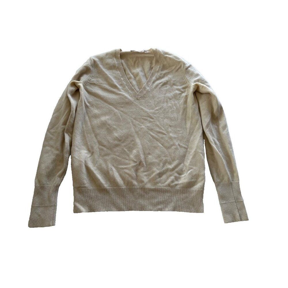 Everlane Women's XS Cream Cashmere V-neck Sweater Sustainable Capsule